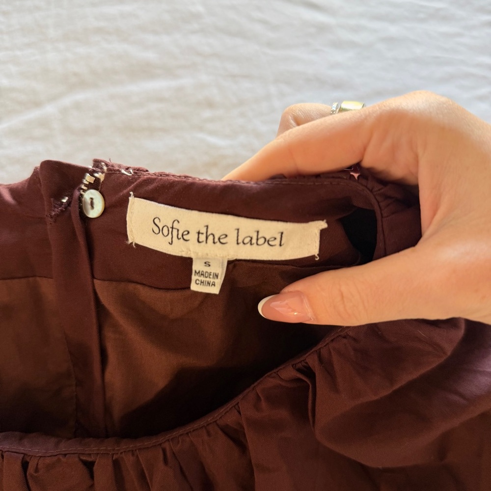 NWOT SOFIE THE LABEL Limit Cut Out Mini Dress - Mocha - Size S - Picture 8 of 9
